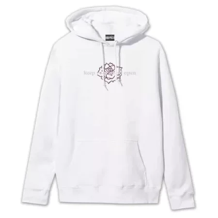 Rose Hoodie Front White MAMPICI