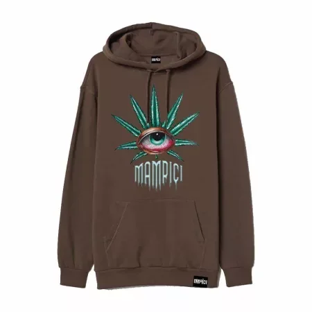 420 Hoodie Brown Front MAMPICI