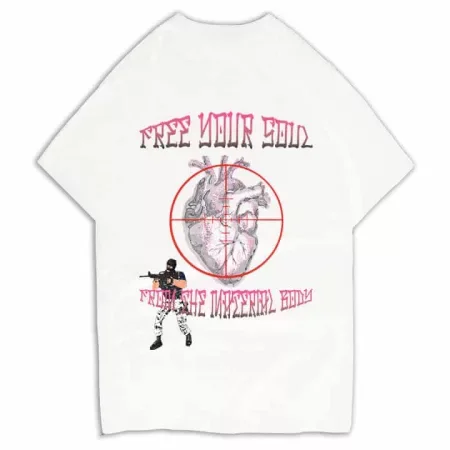 Free Your Soul Tee Back White MAMPICI