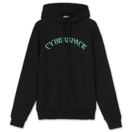 Cyberspace Hoodie Front Black MAMPICI