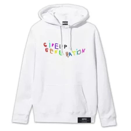 GiveUpGeneration Hoodie White Front MAMPICI