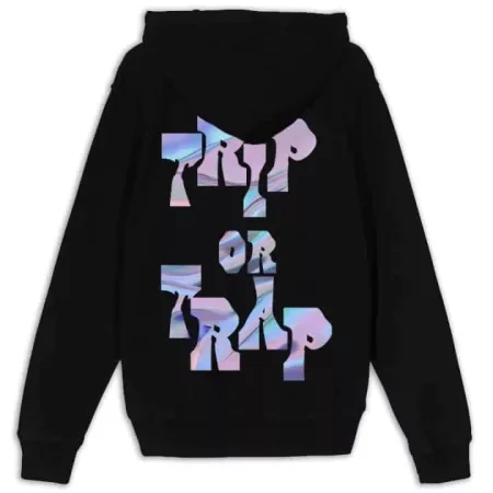 Trip or Trap Hoodie Black Back MAMPICI
