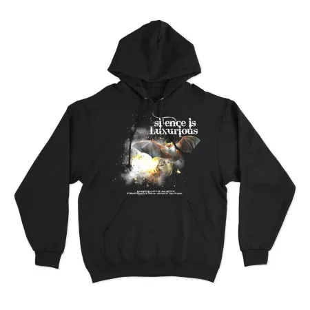 Silence Hoodie Black Front MAMPICI