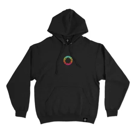 Circle of color Hoodie Front Black MAMPICI