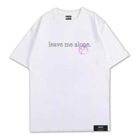 Leave me Alone Tee White Front MAMPICI