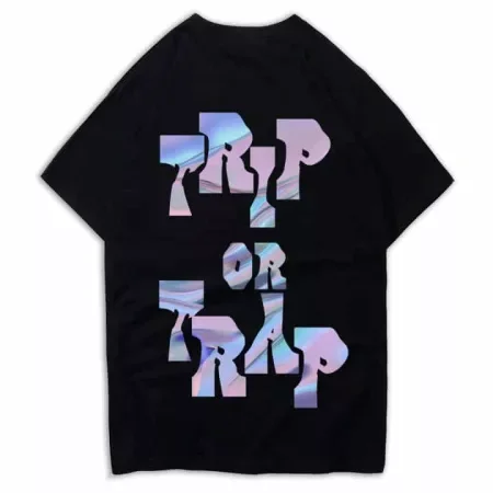 Trip or Trap Tee Black Back MAMPICI